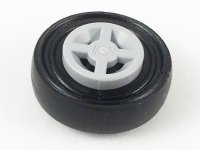 LEGO part Wheel 8mm D. x 6mm with Black Tire 14mm D. x 4mm Smooth Small Single (4624 / 3139) 4624c01
