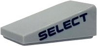 LEGO part Slope 18 2 x 1 x 2/3 with Dark Blue 'SELECT' Pattern 5404pb11