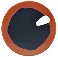 LEGO part Tile, Round 2 x 2 with Bottom Stud Holder with Eye with Black Pupil and White Teardrop Shaped Glint Pattern 14769pb688