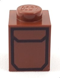 LEGO part Brick 1 x 1 with Pocket Pattern 3005pb030