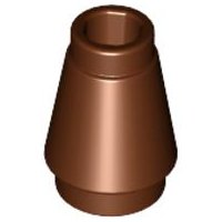 LEGO part Cone 1 x 1 with Top Groove 4589b