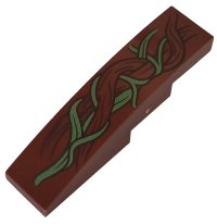 LEGO part Slope, Curved 4 x 1 with Gold Entwined Vines Pattern 61678pb069