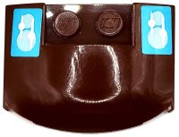 LEGO part Wedge 3 x 4 x 2/3 Triple Curved with Medium Azure Headlights Pattern (Stickers) - Set 41319 93604pb014