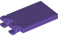 LEGO part Tile, Modified 2 x 3 with 2 Open O Clips 30350b