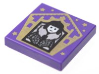 LEGO part Tile 2 x 2 with HP Chocolate Frog Card Olympe Maxime Pattern 3068pb1738