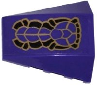 LEGO part Wedge 4 x 4 Triple Curved No Studs with Black and Dark Tan Scales Pattern (Sticker) - Sets 70746 / 70749 47753pb060