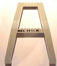 LEGO part Stütze Kranständer Doppelt mit Schwarz 'MAX. 11 1/3 M.' Muster (Aufkleber) – Set 4514 2635pb03