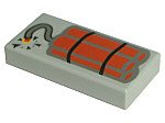 LEGO part Tile 1 x 2 with Dynamite Pattern 3069p03