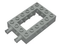 LEGO part Technic, Stein 4 x 6 Offene Mitte mit 2 Feste Drehbare Reibungsstifte am Ende 32531c01