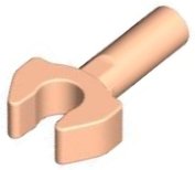 LEGO part Bar   1L with Clip Mechanical Claw - Cut Edges and Hole on Side 48729b