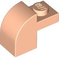 LEGO part Slope, Curved 2 x 1 x 1 1/3 with Recessed Stud 6091