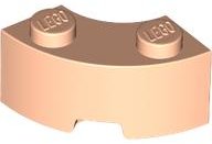 LEGO part Brick, Round Corner 2 x 2 Macaroni with Stud Notch and Reinforced Underside 85080