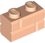 LEGO part Brick, Modified 1 x 2 with Masonry Profile 98283
