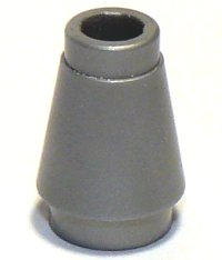 LEGO part Cone 1 x 1 with Top Groove 4589b