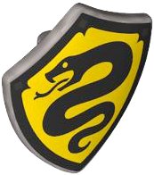 LEGO part Minifigure, Shield Quadrilateral with Black Snake and Border on Yellow Background Pattern - set 31168 4972pb04