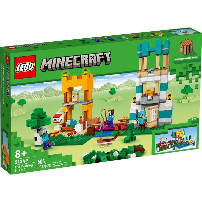 LEGO® Minecraft® The Crafting Box 4.0 21249 Building Toy Set (605 Pieces)