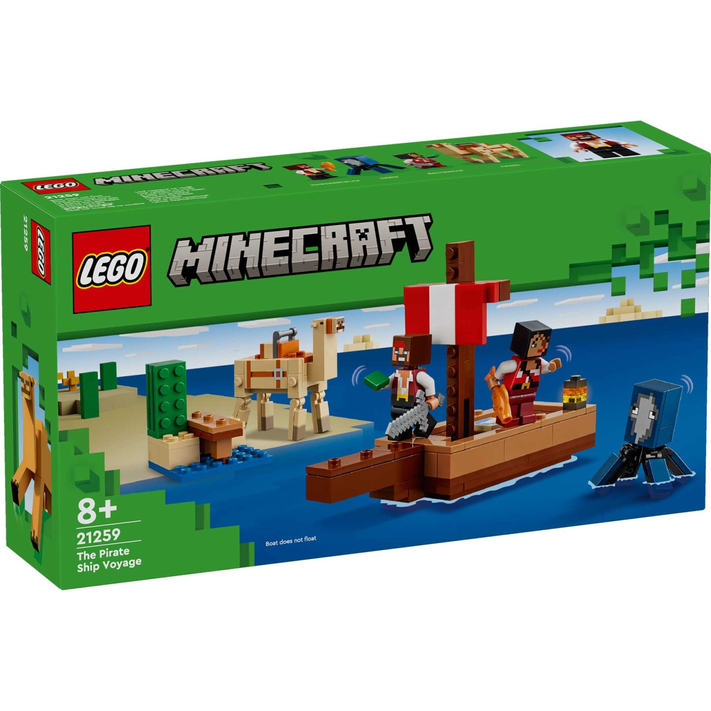 LEGO® Minecraft® The Pirate Ship Voyage Boat Playset 21259