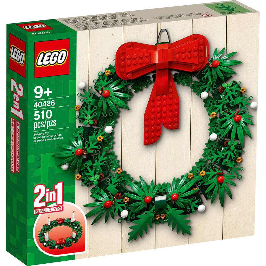 LEGO® Iconic Christmas Wreath 2-in-1 40426 Building Kit (510 Pieces)