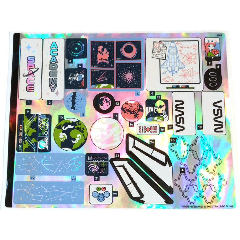 Part 41713stk01 - Sticker Sheet for Set 41713, Iridescent Mirrored - (10001510/6387462)