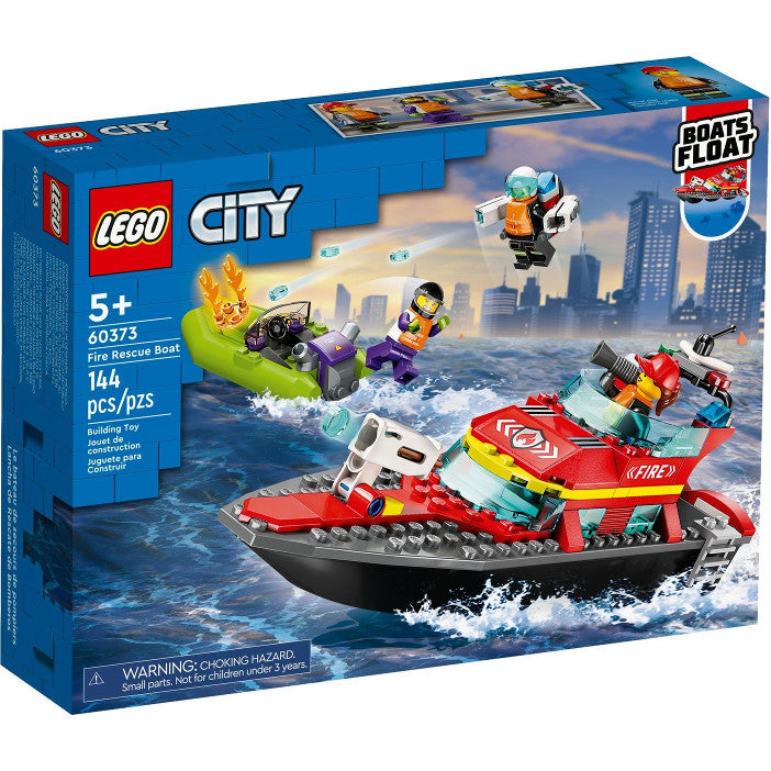 LEGO® City Fire Rescue Boat 60373 Building Toy Set (144 Pieces)