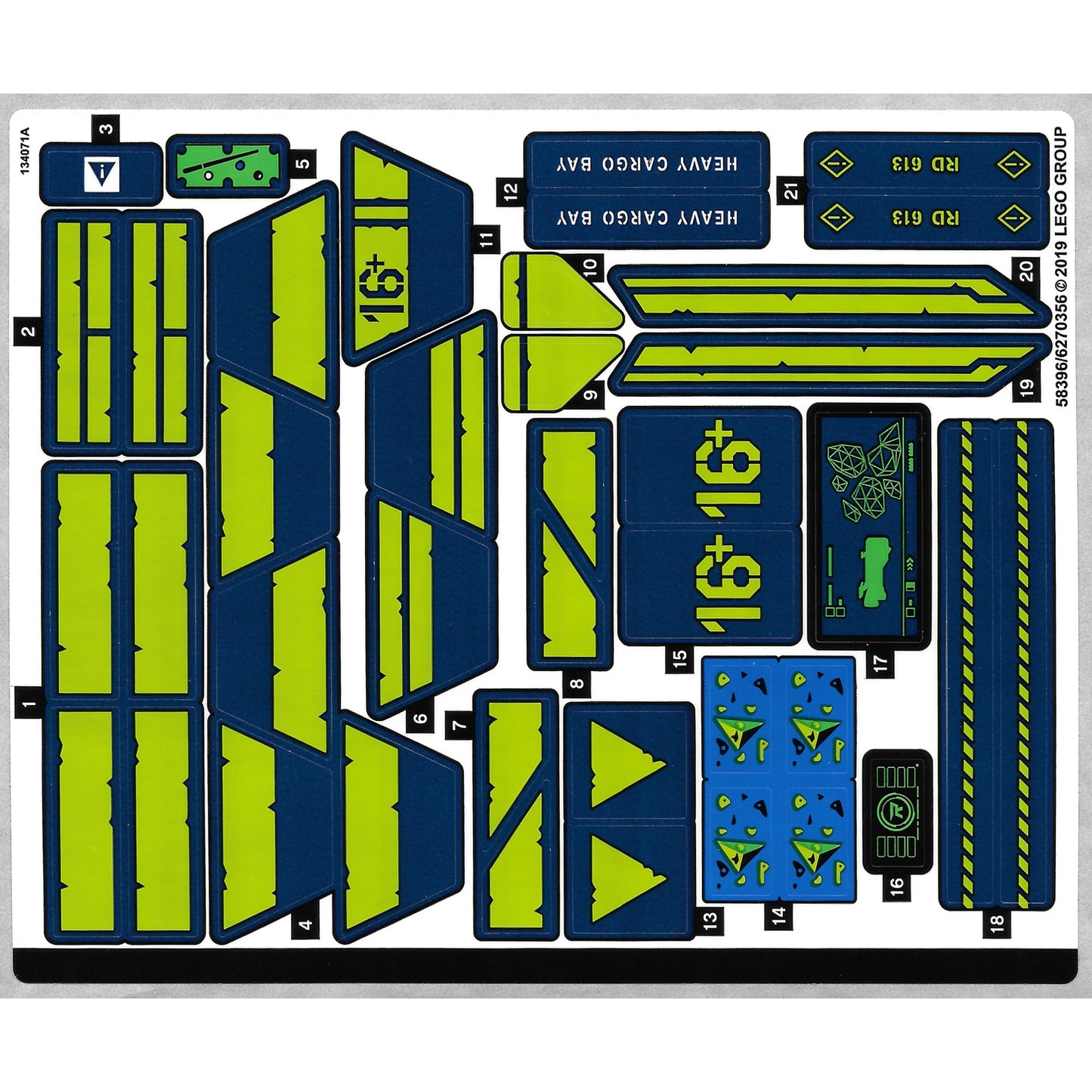 Part 70839stk01 - Sticker Sheet for Set 70839 - (58396/6270356)