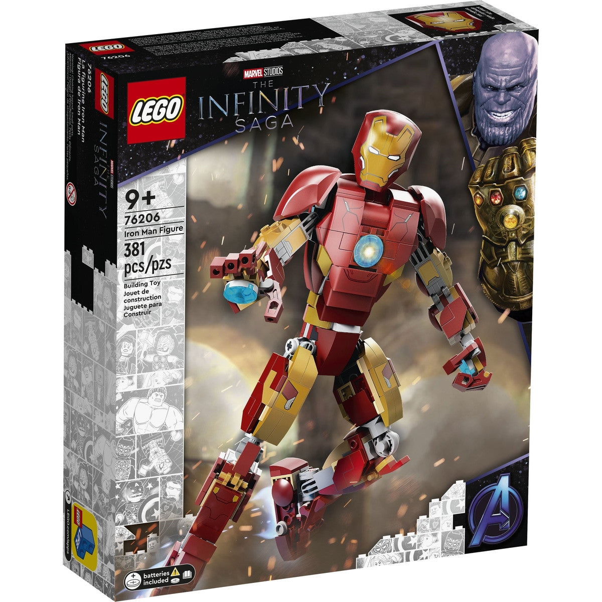 LEGO® Marvel Iron Man Figure 76206 Building Kit (381 Pieces)