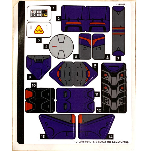 Part 76831stk01 - Sticker Sheet for Set 76831 - (10100154/6401672)