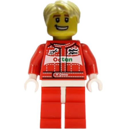 Minifig col040 - Race Car Driver, Series 3 (Minifigure Only without Stand and Accessories)
