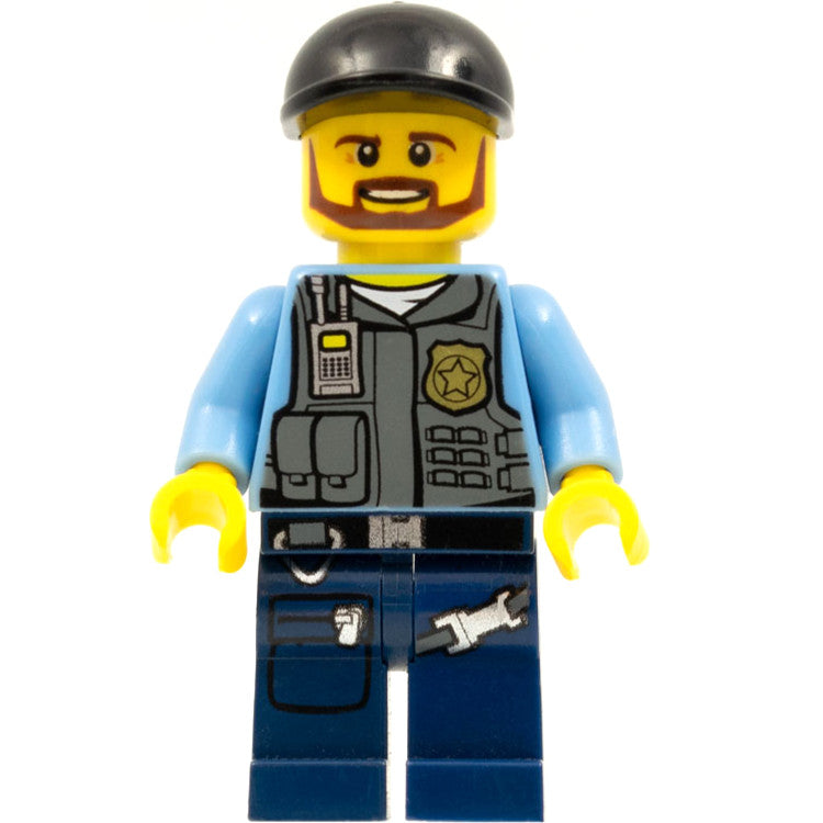 Minifig cty0360 - Police - LEGO City Undercover Elite Police Officer 1 - Brown Beard