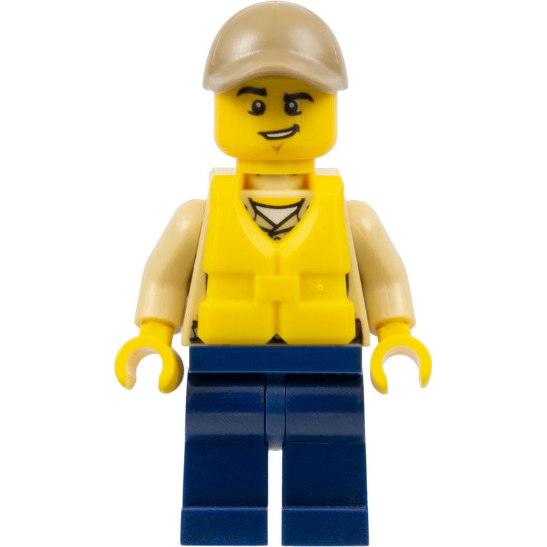 Minifig cty0519 - Swamp Police - Officer, Shirt, Dark Tan Cap, Life Jacket