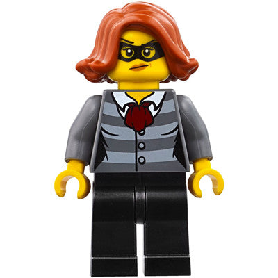 Minifig cty0753 - Police - City Bandit Female, Black Eye Mask