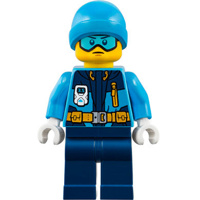 Minifig cty0903 - Arctic Explorer - Male, Dark Blue Legs, Dark Azure Beanie, Medium Azure Ski Goggles