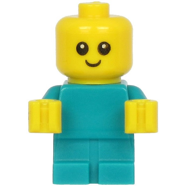 Minifig cty1186 - Baby - Dark Turquoise Body with Yellow Hands