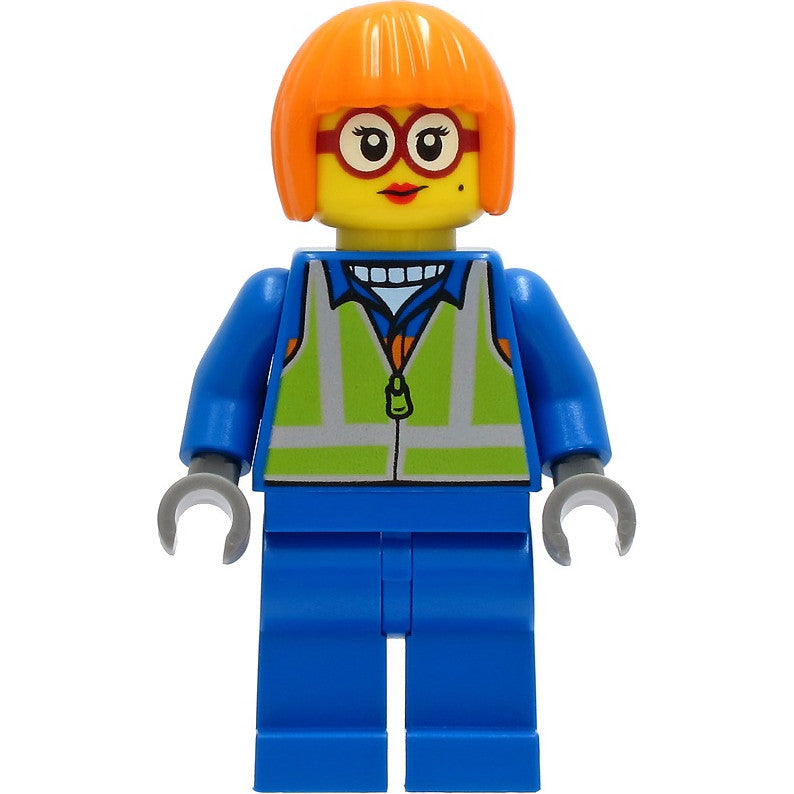 Minifig cty1244 - Shirley Keeper - Blue Jacket, Safety Vest