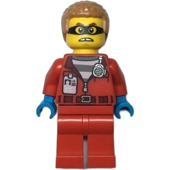 Minifig cty1376 - Police - Crook Vito, Red Jacket with Prison Shirt and I.D. Tag