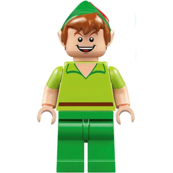 Minifig dis087 - Peter Pan - Minifigure, Bright Green Legs