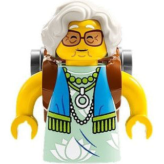 Minifig drm031 - Mrs. Castillo - Reddish Brown and Flat Silver Backpack