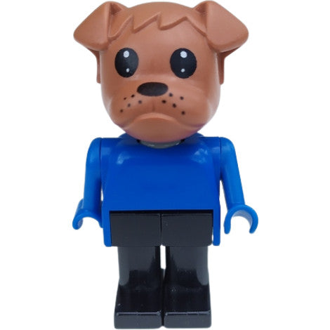 Minifig fab2k - Fabuland Bulldog - Bertie Bulldog, Brown Head