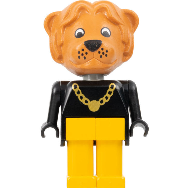 Minifig fab7f - Fabuland Lion - Lionel Lion (Mayor), with Necklace