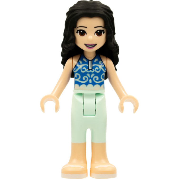 Minifig frnd0382a - Friends Emma - Light Aqua Trousers, Blue Top, White Sandals