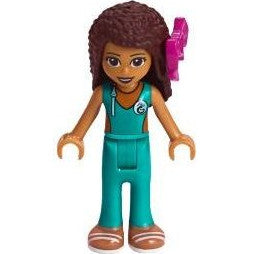 Minifig frnd308 - Friends Andrea - Dark Turquoise Wetsuit, Bow
