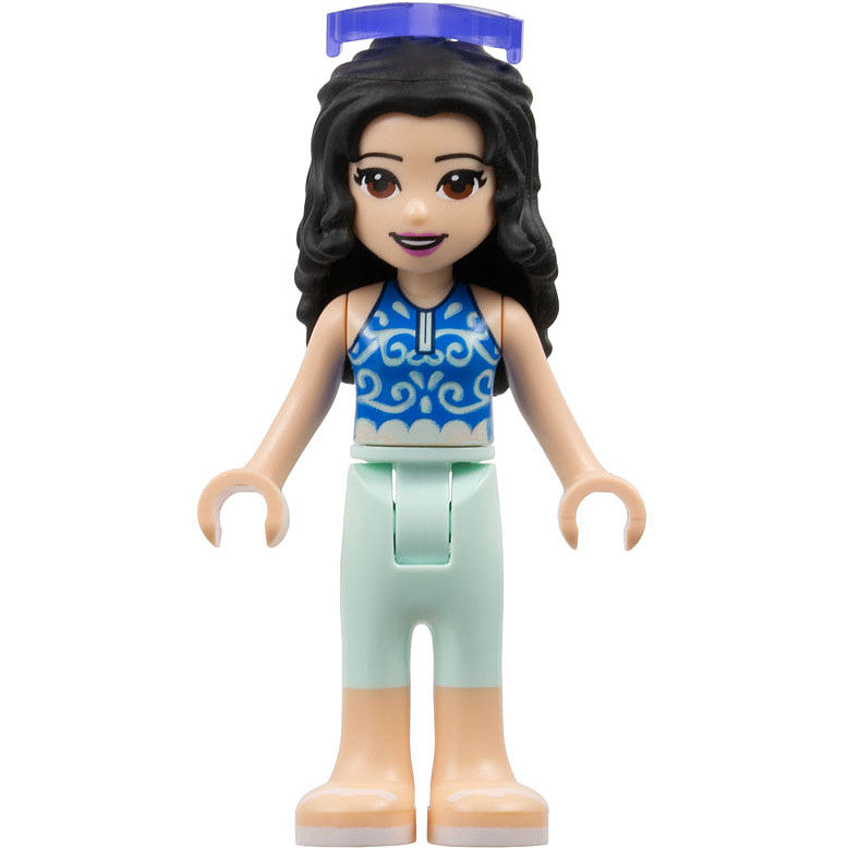 Minifig frnd382 - Friends Emma - Light Aqua Trousers, Blue Top, White Sandals, Sunglasses