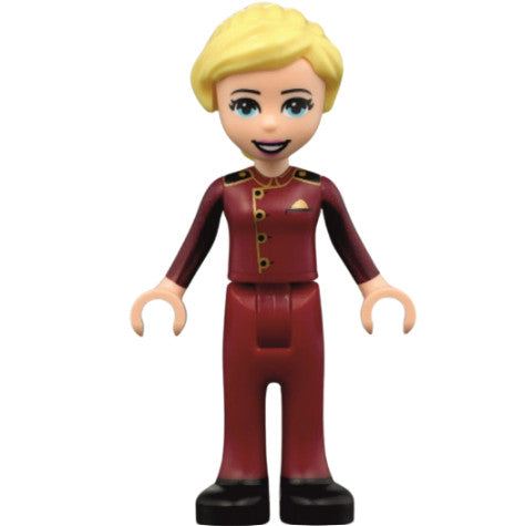Minifig frnd452 - Friends Stephanie - Dark Red Usher Uniform