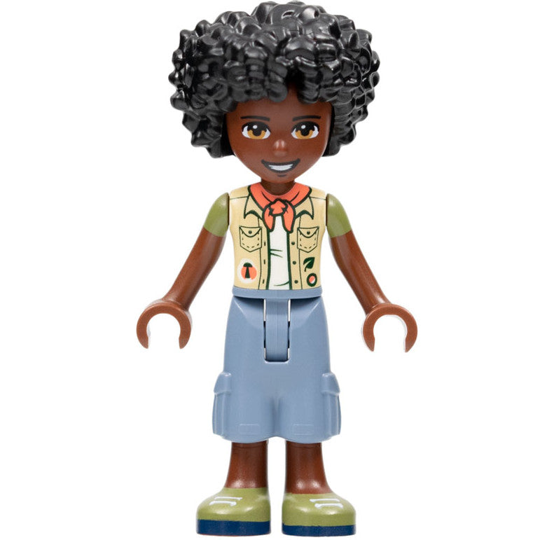 Minifig frnd526 - Friends Joaquim - Sand Blue Trousers, Tan Vest, Coral Scarf