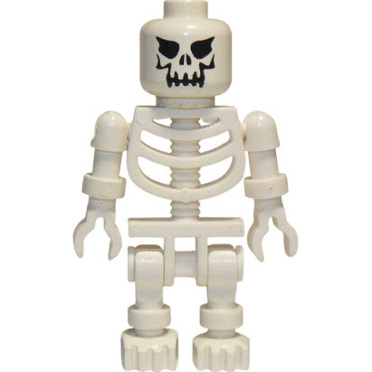 Minifig gen004 - Skeleton - Evil Skull, Floppy Arms