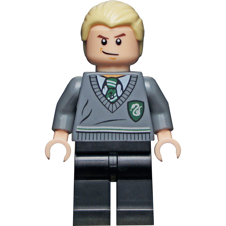 Minifig hp115 - Draco Malfoy - Slytherin Stripe and Shield Torso, Black Legs