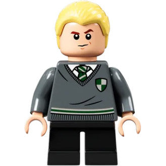 Minifig hp267 - Draco Malfoy - Slytherin Sweater with Crest, Black Short Legs