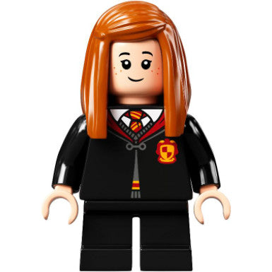Minifig hp305 - Ginny Weasley - Gryffindor Robe Clasped, Black Short Legs