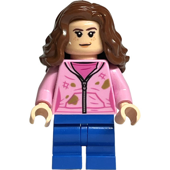 Minifig hp327 - Hermione Granger - Bright Pink Jacket with Stains, Closed / Determined Mouth