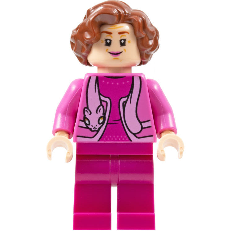 Minifig hp356 - Professor Dolores Umbridge - Dark Pink Jacket with Cat Scarf